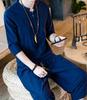 CosMisty Herren Kurzarm Jinbei Samue Yukata (Arbeitskleidung) Hergestellt aus Leinen, Shijira-Webart, Perfekt für Sommerfeste, Feuerwerke, Plus Si