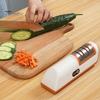 Electric Cutter Sharpener Rechargeable 2 Stages Safety Design Scissor Sharpener for Kitchen Fast Efficient Blade Sharpening Tool