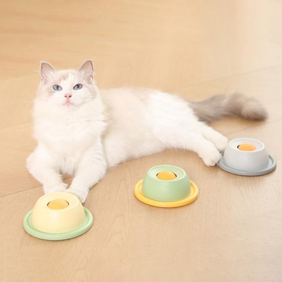 Haustier Lecknapf Lustiger Langsamfresser mit Rotierendem Ball Katzen Leckball Flüssigleckerchen Spender Rutschfester Lecknapf für Hunde Katzen Verdauungsförderndes Beschäftigungsspielzeug