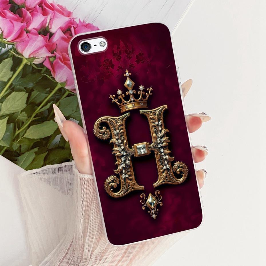 Fashion Crown Letter Case For iPhone 5 5s SE (2016) 4 4s Soft Silicone TPU Back Cover For iPhone5 5s iPhone4 4s Phone Cases