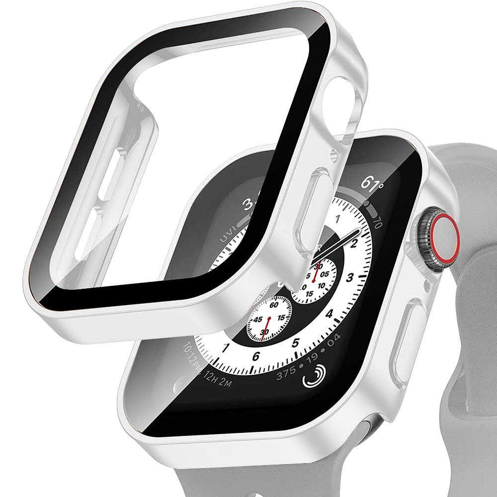 Waterproof Case for Apple Watch 7 8 45mm 41mm 44mm 40mm Screen Protector Cover Straight Edge Bumper iWatch 4 5 SE 6 Accessories