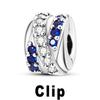 Elegant Exquisite Genuine Copper Charm Daisy Zircon Bead Stopper Safety Chain Fits Bangle Bracelets Jewellery Clip Gifts Women