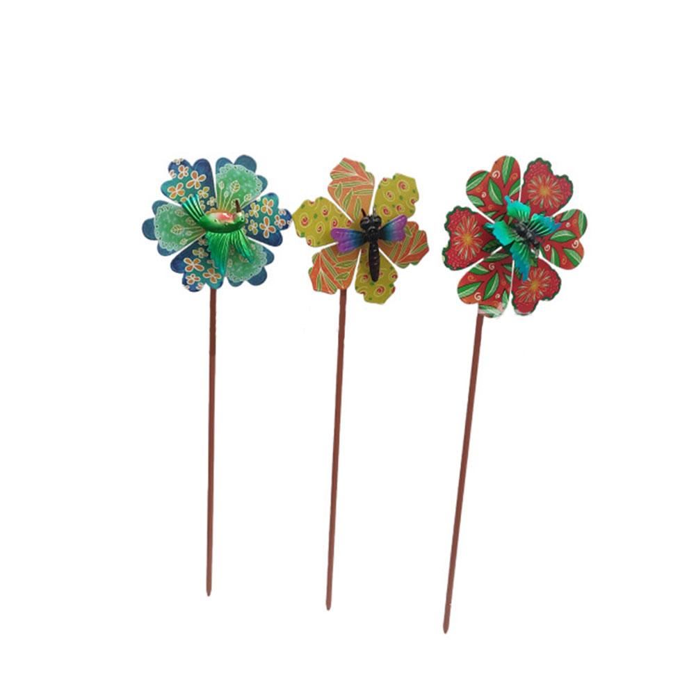 Decorative Garden Stakes Yard Decor Spikes Metal Garden Stakes Weather Resistant Build Easy Tool-free Installation