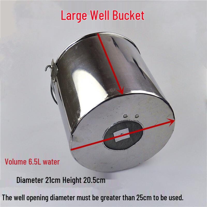 

Large 430 Stainless Iron Deep Well Water Bucket