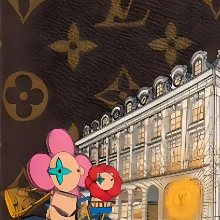 Louis Vuitton Christmas Limited Edition Passport Cover Monogram Graffiti Folded Leather Wallet Card Holder Women Wallet Brown M81635