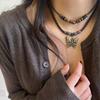 Trendy Handmade Necklace Stylish Butterfly Pendant Neckchain Adjustable Length Clavicle Chain Stylish Women Ornament