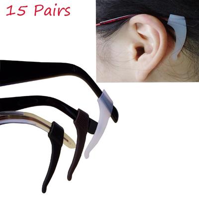 15 Pairs Fashion Anti Slip Ear Hook Eyeglass Eyewear Accessories Eye Glasses Silicone Grip Temple Tip Holder Spectacle Eyeglasses Grip