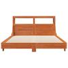 Vidaxl Bed Frame Without Mattress, Waxed Brown, 150X200 Cm, Solid Pine