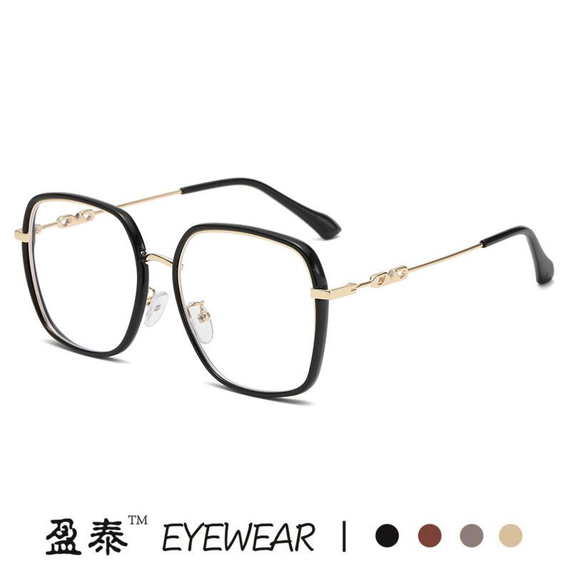 Modern Blue Light Blocking Glasses With Geometric Full Frame For Men And Women