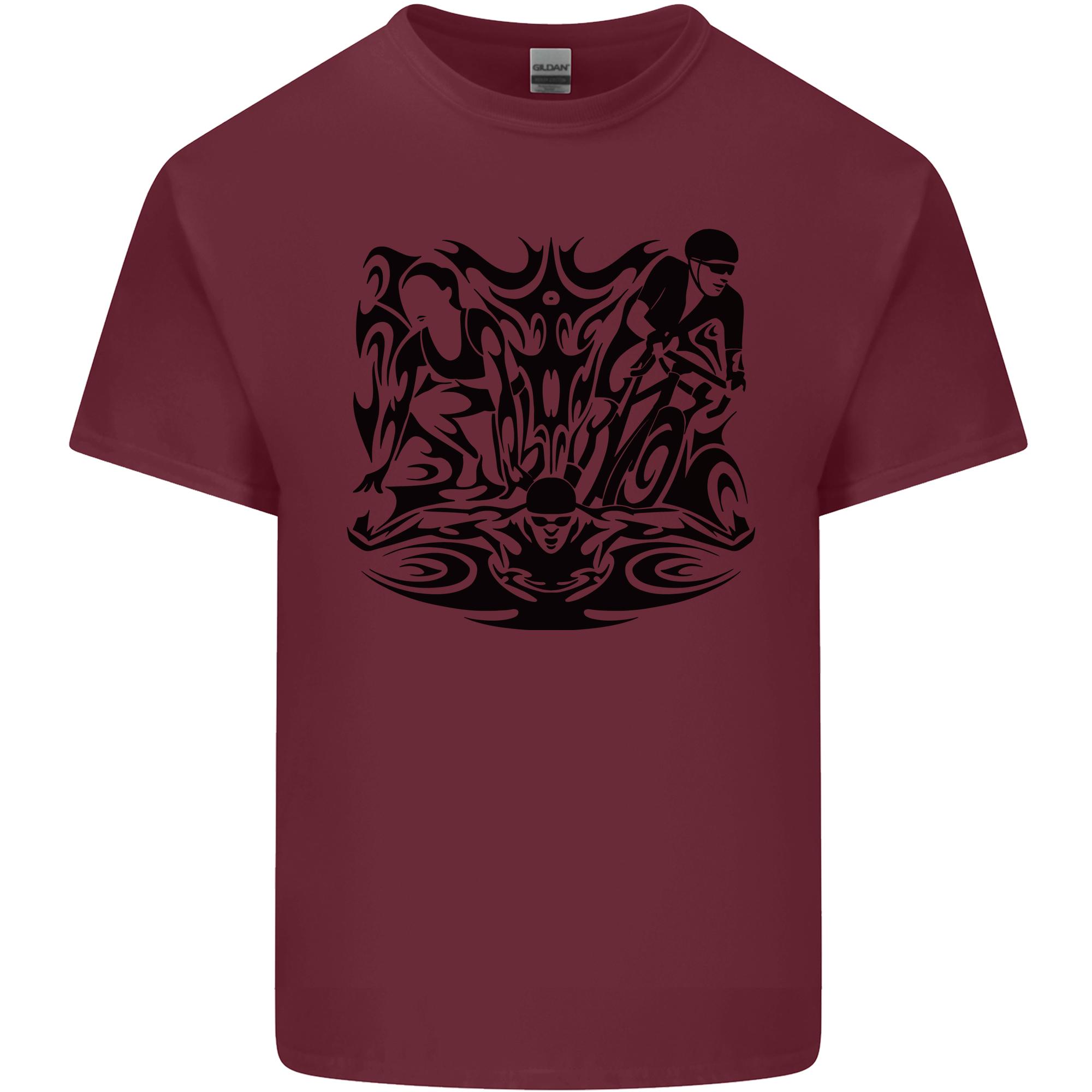 Tribal Triathlon Swimming Running Cycling Unisexs Light Cotton TShirt S