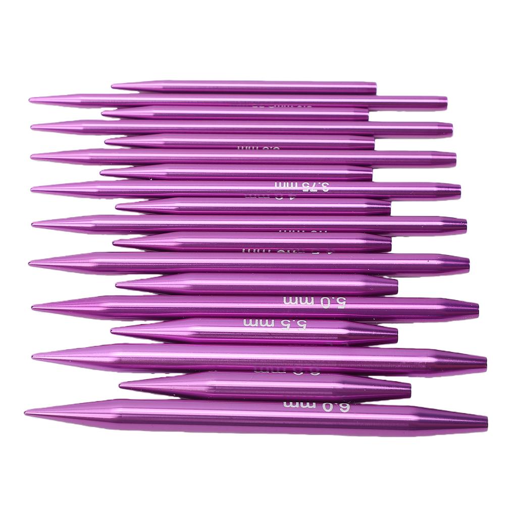 9 Pairs Interchangeable Circular Needle Set Purple 3.0mm 6.0mm Short Knitting Needles and 4 Cables for Socks Sweaters