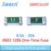 500PCS One Time Positive Disconnect SMD Fuse Fast Acting 0603 1206 0.5A 1A 2A 2.5A 3A 4A 5A 6A 7A 8A 10A 12A 15A 20A 25A 30A Fuses4
