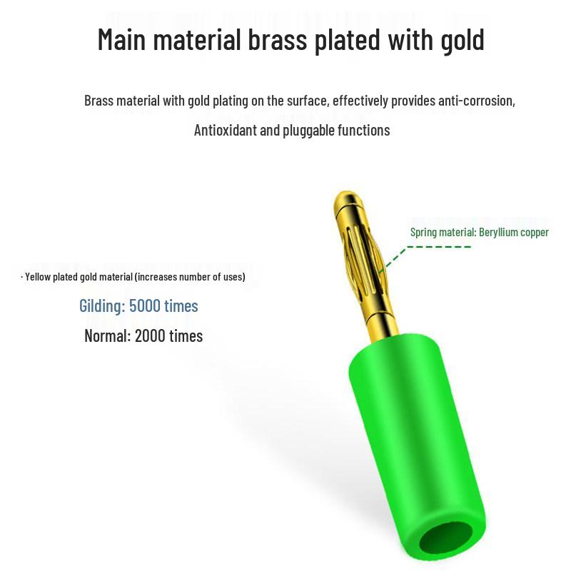Gold-Plated 2mm Banana Plug Test Lead Socket for Welding