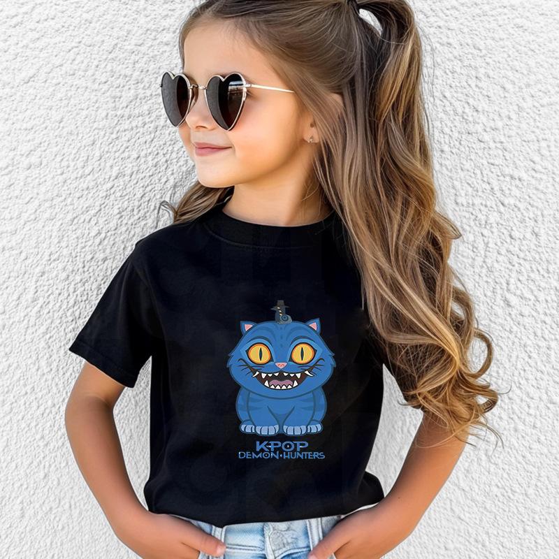 Kpop Korean Wave Witch Hunt printed T-shirt short sleeved children's clothing