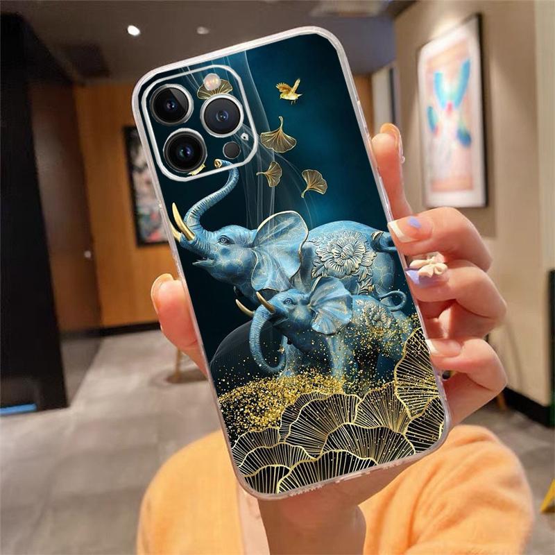 

Phone Case For iphone 17ProMax Air 16 15 14 13 Pro Max 15 16 Pro 15Plus Elephant iphone 13