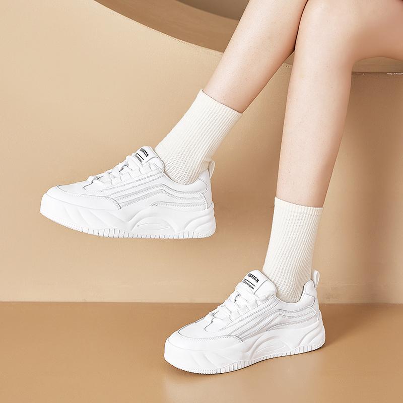 Women's Sneakers Shoe Anti-slip Lace-up Student Spring and Autumn Women Shoes Plus Size Flat Casual Shoes Female