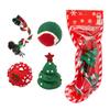 Dog Christmas Gift Box Pet Christmas Stocking Stuffers Durable Interactive Fun Dog Toy Assortment Pack Safe Rubber Chew Toys