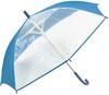 Glass Vinyl Clear 50cm Automatic Opening Umbrella Windproof, Frame, Window, Visibility, Safe, (Turquoise)