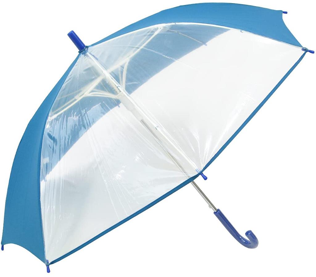 Glass Vinyl Clear 50cm Automatic Opening Umbrella Windproof, Frame, Window, Visibility, Safe, (Turquoise)