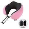 U-Shaped Memory Foam Travel Neck Pillow for Airplane and Car Support