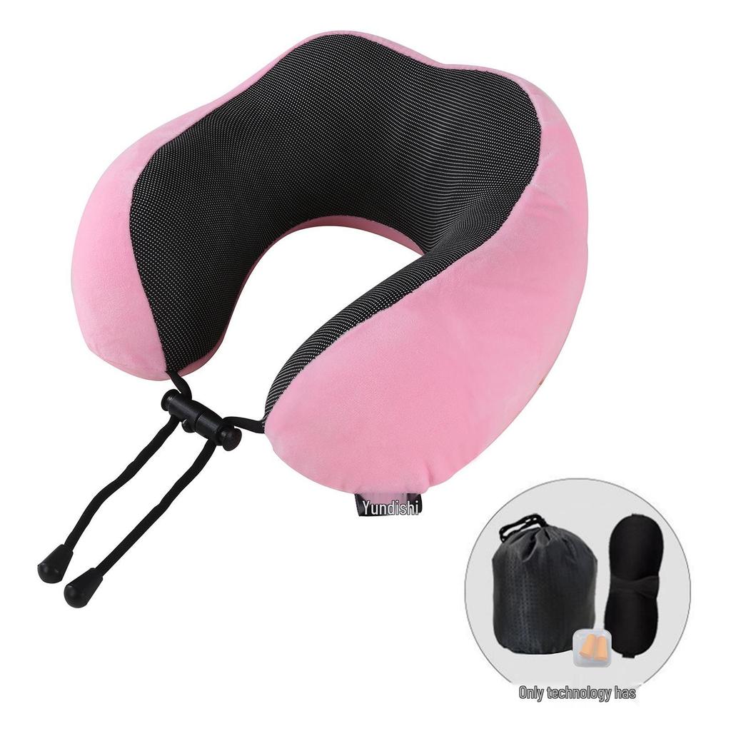 U-Shaped Memory Foam Travel Neck Pillow for Airplane and Car Support