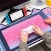 Cat Ear Mouse Keyboard Pad Large Mouse Pad Cute Keyboard Desk Mat  For Gaming, Writing,Office