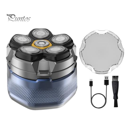 

Электробритва IPX8 Водонепроницаемость Технология влажного и сухого бритья Плавающая головка 6D Быстрое бритье Магнитный дизайн Светодиодный дисплей Электробритва серый