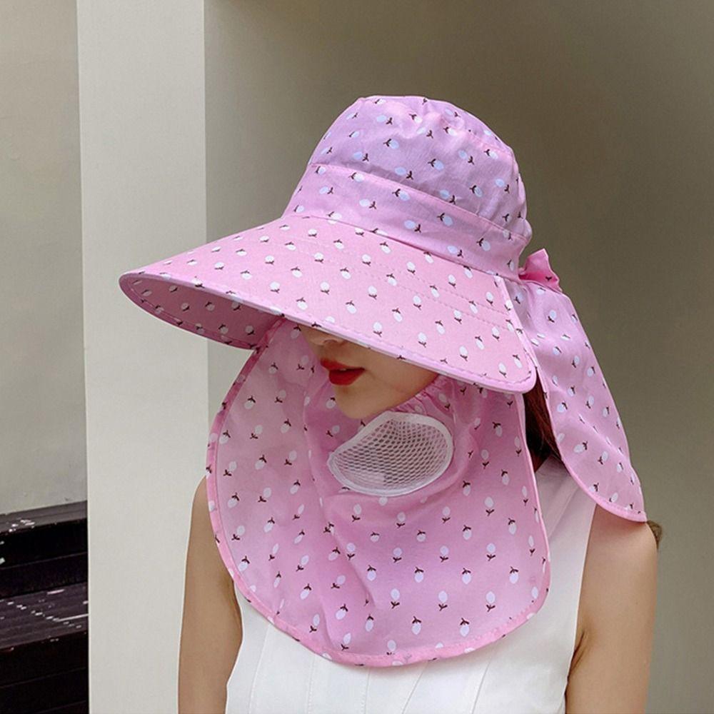 Face And Neck Sunhat Wide Brim UV Protection Hat Fashion Summer Sunscreen  Women
