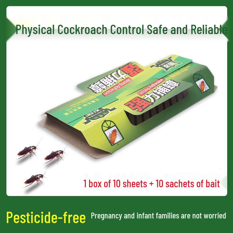 Non-Toxic Cockroach Catcher: Powerful Sticky Trap & Bait Box for Homes