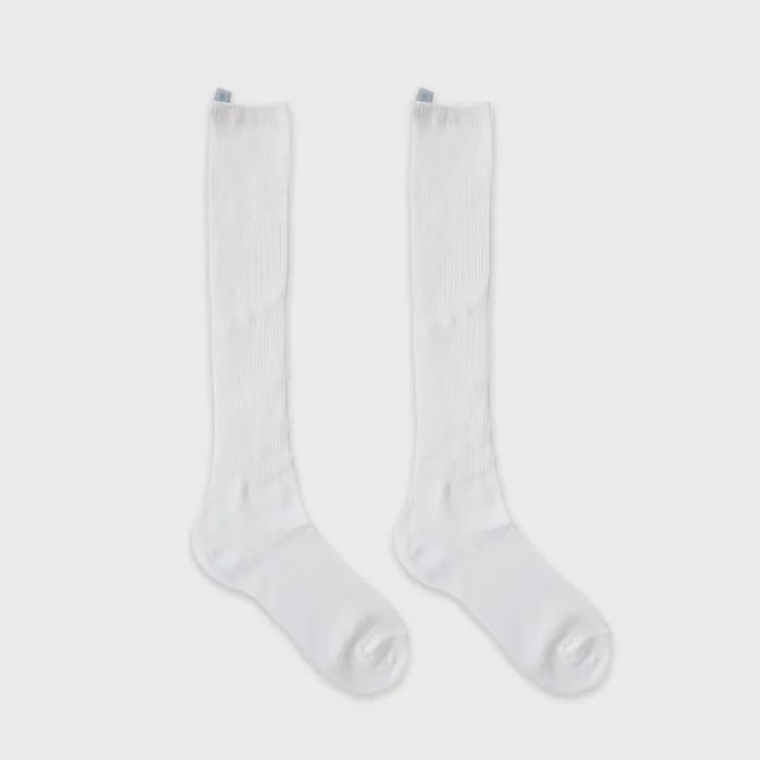 LIGHT KNEE SOCKS _ WHITE