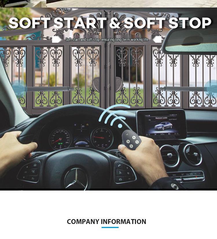 500kg Smart Remote Control Villa Sliding Gate Opener - Solar-Powered Electric Courtyard Door System