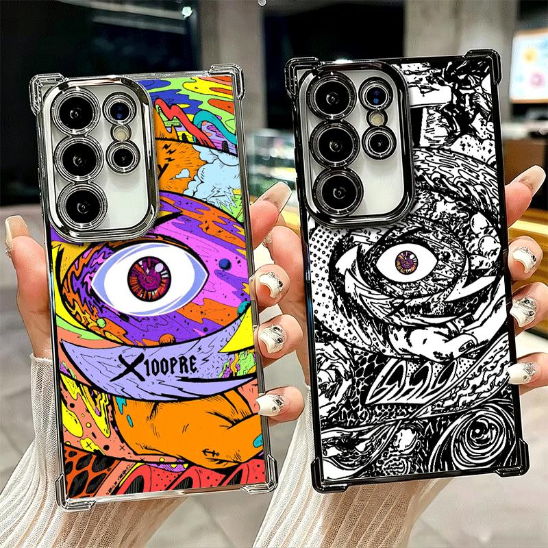 Bad Bunny X100pre Plating Phone Case For Samsung Galaxy S24 S25 FE S26 Edge S23 Ultra S22 S21 Plus S20 Anti-Fall Airabag Cover