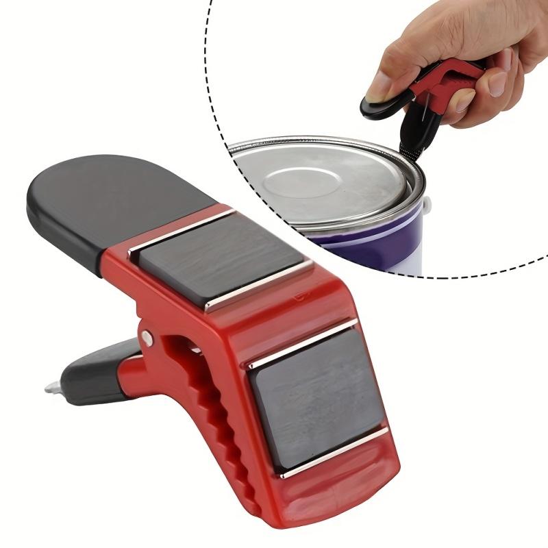Double-Sided Magnetic Paint Brush Clip | Plastic Paint Can Holder with Built-in Opener for Painters Diy Tool Parts Accessories