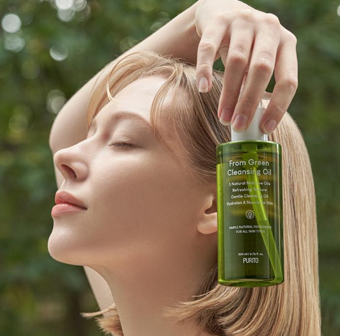 Purito From Green Cleansing Oil 200ml – Gentle Makeup Remover with Green Tea & Jojoba Oil