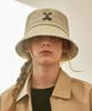 Bajal Va Curved Patch Bucket Hat Beige