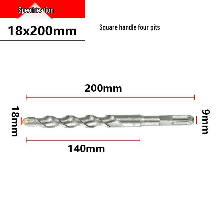 Round & Square Shank Concrete Hammer Drill Bit for Wall Drilling