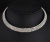 Elegant Crystal Silver Claw Bridal Choker Necklace