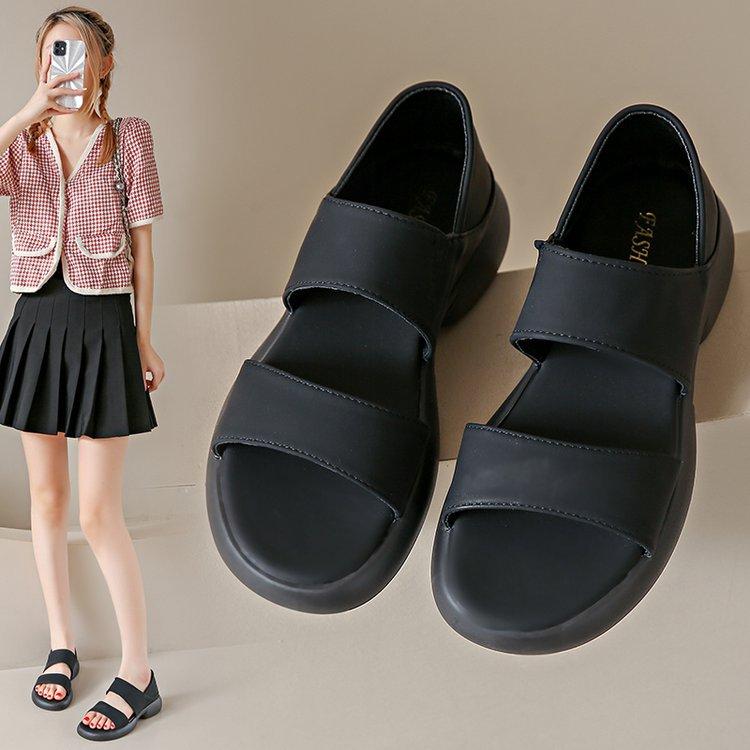 

Bag heel sandals women s new soft-soled lazy people in the summer of 2024 wear thick-heeled high-heeled cool slippers 35 чёрный