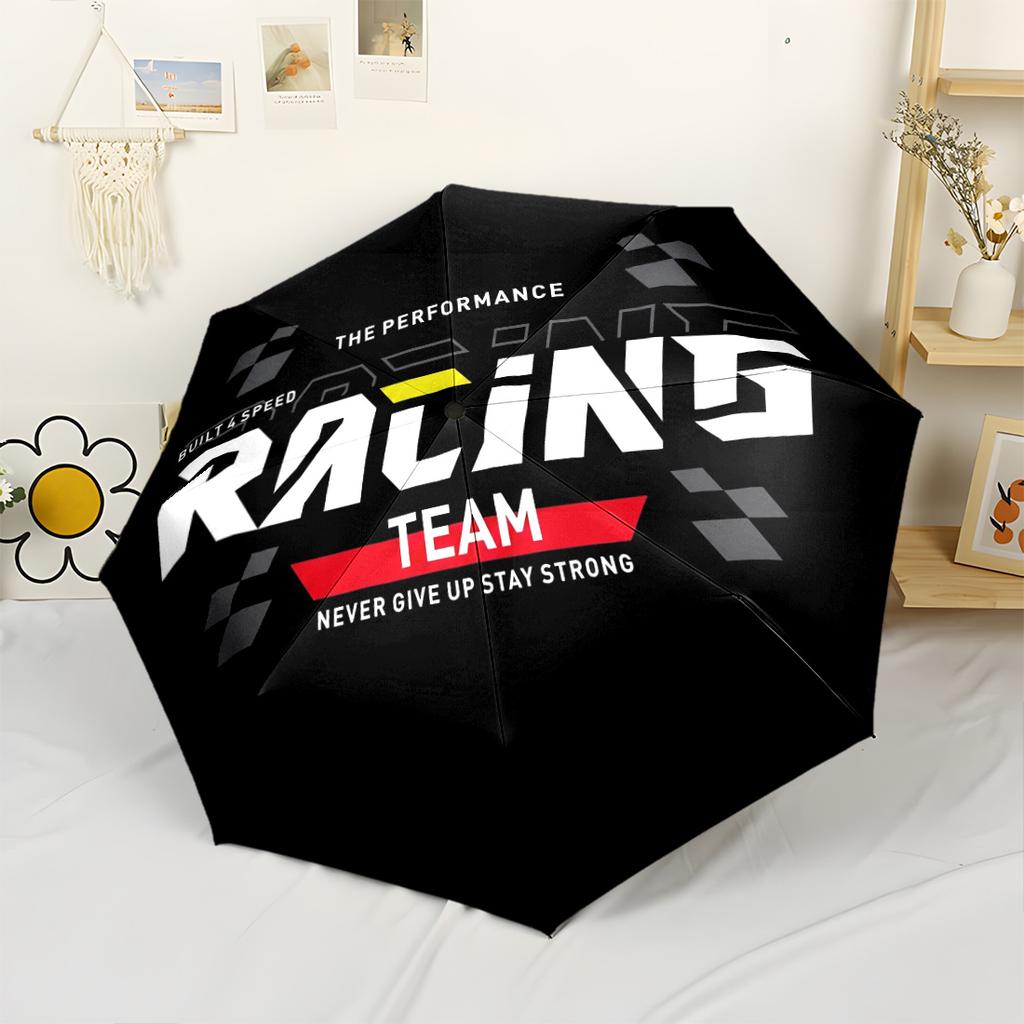 Performance Racing Team Tragbarer Automatischer Regenschirm Kompakt 8-Rippen Leichtes Kompaktes Design für den Außenbereich Tägliche Nutzung Modisch Am besten für Weihnachten