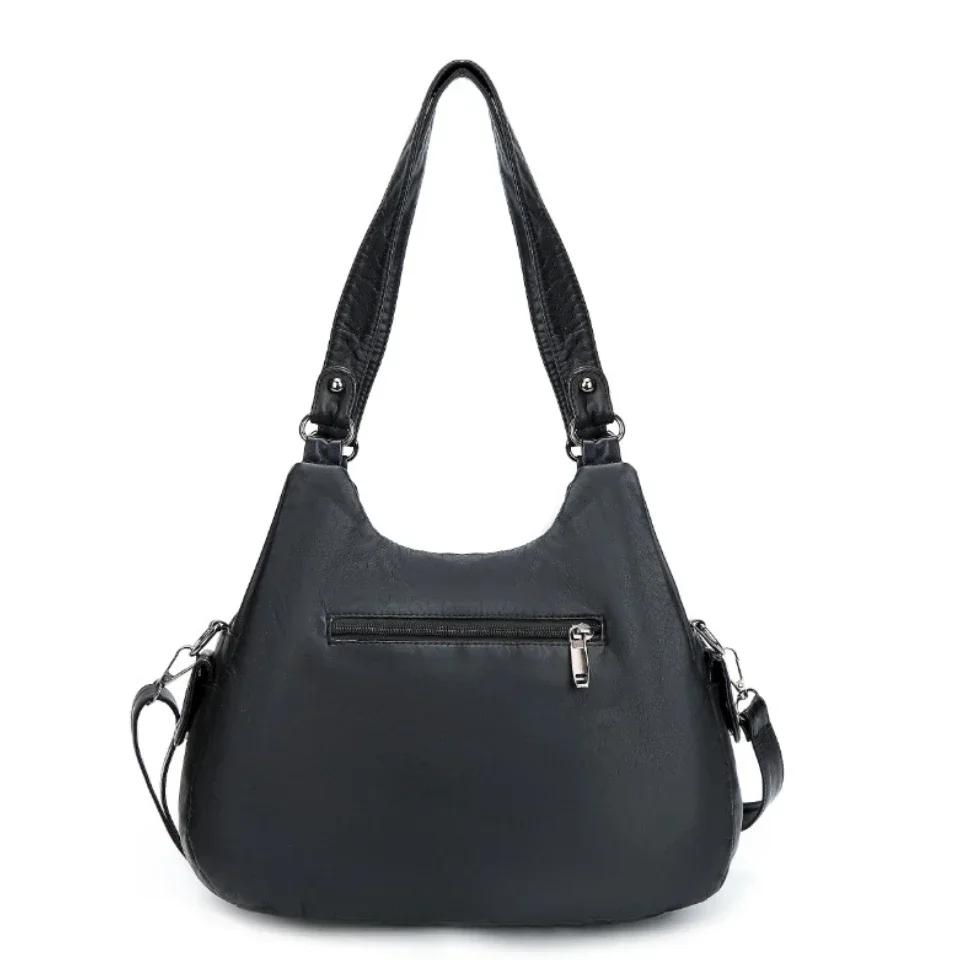 Luxury designer crossbody large capacity shoulder bag for ladies soft leather fashionable brand messenger bags