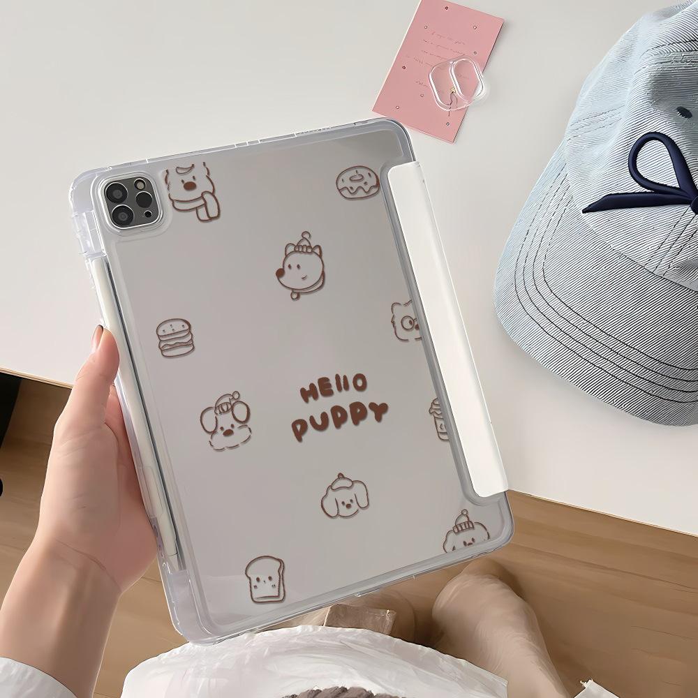 Retro animals are suitable for iPad 11-inch Y folding edge sticker, tablet protective case with pen slot, iPad Pro13-inch hair generation.