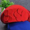 Fashion Women's Beret Baggy Beanie Hat Double Flower Airline Stewardess Cap
