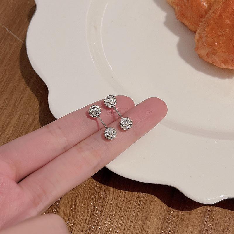 S925 Silver Needle Delicate Zircon Ear Set Small Stud Earrings