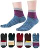 InSomila Multicolor Men's Two-Toe Socks, 5-Pair Set, Breathable, Deodorizing, Stay-Stick, Unisex, Cotton, Sweat-Wicking, Quick-Drying, (Multicolor)
