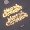 Three-dimensional Christmas Decoration Items Waterproof New Year Merry Christmas Letter Lights Perfect RED Panel