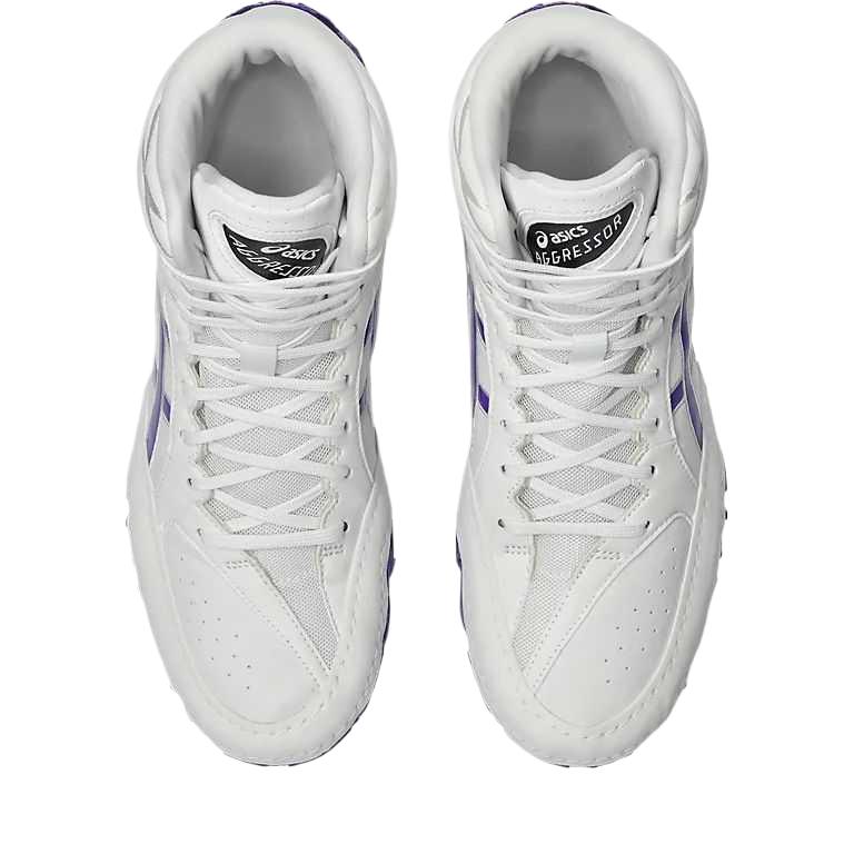 Men's Sneakers ASICS AGGRESSOR 6 Training Shoes Men's Mid-top White/Bright Amethyst