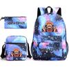 Set Zaino Anime Jujutsu Kaisen 3 Pezzi Tela Borsa Scolastica per Studenti Astuccio Grande Capacità Casual