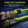 240W USB C Cable With Power Display Fast Charging Charger For IPhone 15 16 17 Samsung Xiaomi Huawei Phones Type C Cord 1-2m