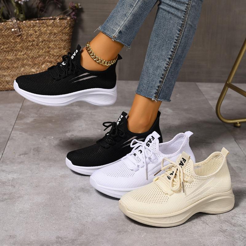 Summer new fly-woven mesh women's shoes fashion casual sports shoes women's soft sole comfortable breathable women's mesh shoes