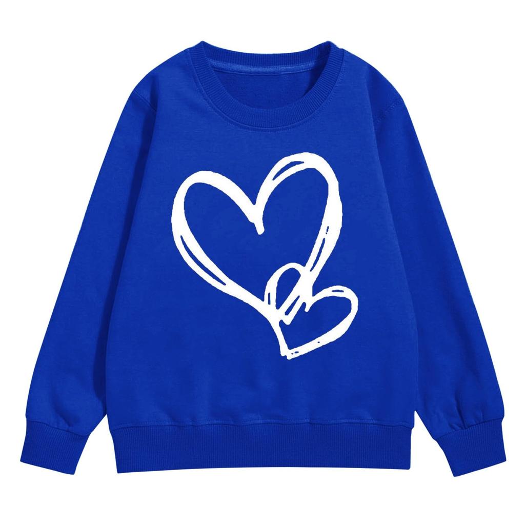 Girl's Sweatshirt, Long Sleeve, Neck Pullover, Cute Loose Neck Sweatshirt
